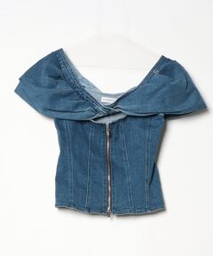 クロップドデニムトップス【MAISON SPECIAL/メゾンスペシャル】（T