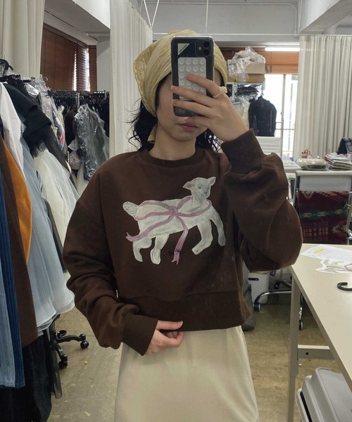 Lam Balm】CONVENIENCE YOUNG Collaboration クロップドスウェット