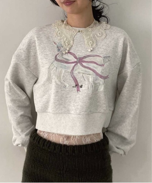 Lam Balm】CONVENIENCE YOUNG Collaboration クロップドスウェット