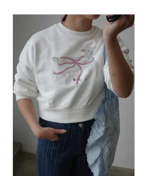 Lam Balm】CONVENIENCE YOUNG Collaboration クロップドスウェット