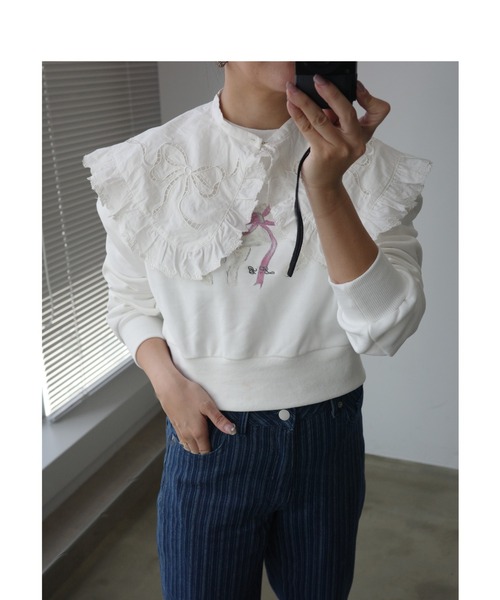 Lam Balm】CONVENIENCE YOUNG Collaboration クロップドスウェット