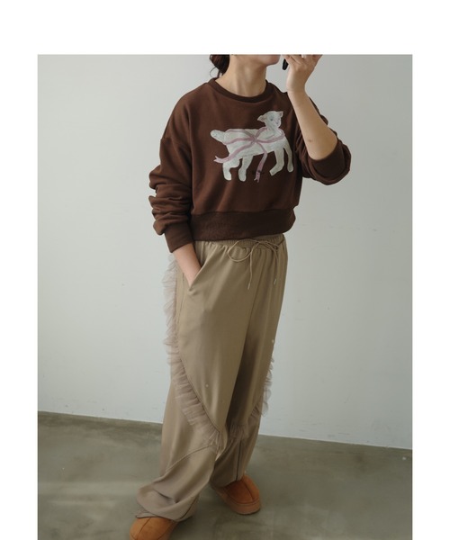 Lam Balm】CONVENIENCE YOUNG Collaboration クロップドスウェット