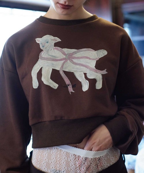 Lam Balm】CONVENIENCE YOUNG Collaboration クロップドスウェット