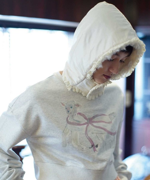 Lam Balm】CONVENIENCE YOUNG Collaboration クロップドスウェット