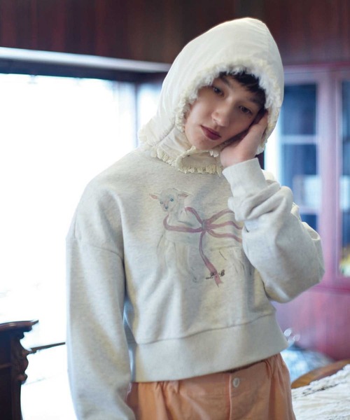 Lam Balm】CONVENIENCE YOUNG Collaboration クロップドスウェット