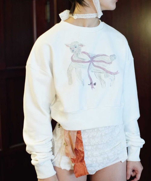 Lam Balm】CONVENIENCE YOUNG Collaboration クロップドスウェット