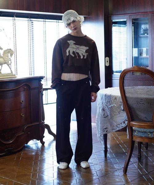 Lam Balm】CONVENIENCE YOUNG Collaboration クロップドスウェット