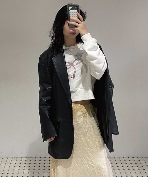 Lam Balm】CONVENIENCE YOUNG Collaboration クロップドスウェット