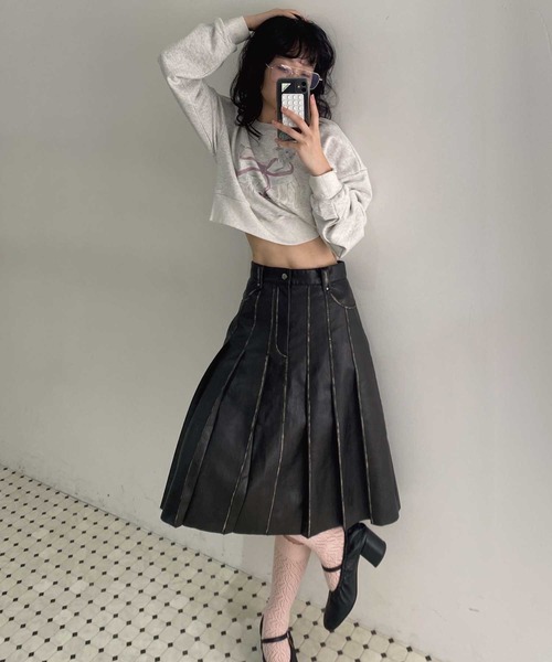 Lam balm(ラムバム)の「【Lam Balm】CONVENIENCE YOUNG Collaboration クロップドスウェット(スウェット・レディース・ライトグレー/ブラウン/ホワイト・FREE)」の19枚目の写真