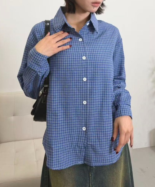 mebole(メボレ)の「ブルーチェックシャツ(シャツ/ブラウス・レディース・ブルー・FREE)」の19枚目の写真
