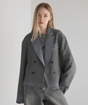 Spielio（シュピーリオ）の「【Spielio】Cut off design tailored jacket / カットオフデザインテーラードジャケット（テーラードジャケット・L）」