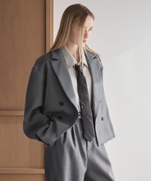 Spielio（シュピーリオ）の「【Spielio】Cut off design tailored jacket / カットオフデザインテーラードジャケット（テーラードジャケット）」