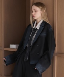 Spielio（シュピーリオ）の「【Spielio】Cut off design tailored jacket / カットオフデザインテーラードジャケット（テーラードジャケット）」