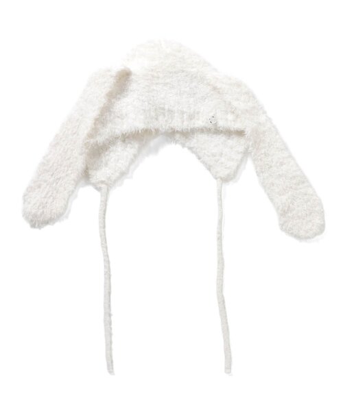 algy（アルジー）の「うさみみニット帽（ニットキャップ/ビーニー・キッズ・ブラック/オフホワイト・FREE）」の9枚目の写真