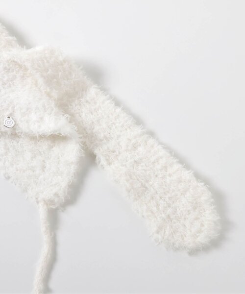 algy（アルジー）の「うさみみニット帽（ニットキャップ/ビーニー・キッズ・ブラック/オフホワイト・FREE）」の6枚目の写真