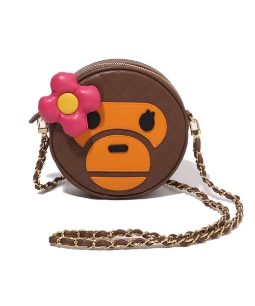 A BATHING APE（アベイシングエイプ）の「BABY LISA QUILTING SHOULDER BAG（ショルダーバッグ・レディース・ブラウン・FREE）」の2枚目の写真