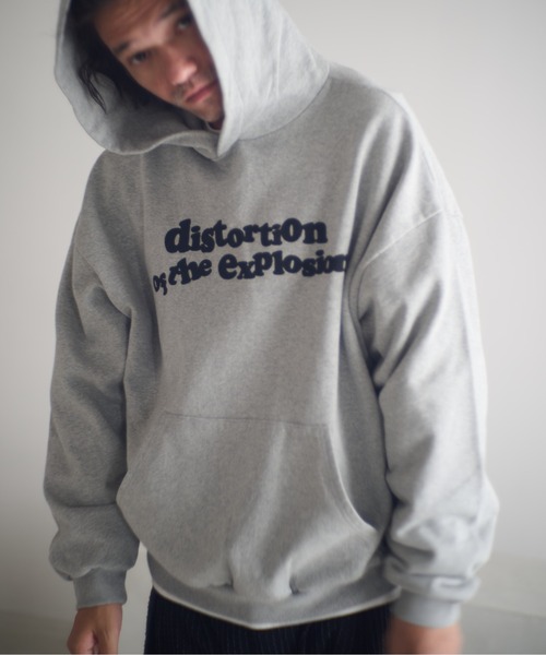 ADAMPATEK/distortion pullover hoodie/ディストーションエフェクター