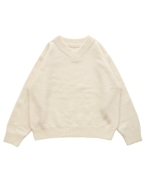 シンプルVネックニット（ニット/セーター）｜select MOCA（セレクト