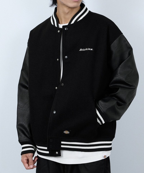セール】Dickies/ディッキーズ ロゴ刺繍切替スタジャン（スタジャン