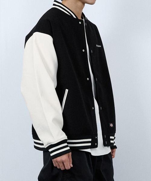 セール】Dickies/ディッキーズ ロゴ刺繍切替スタジャン（スタジャン