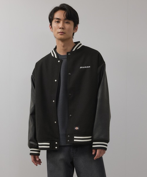 セール】Dickies/ディッキーズ ロゴ刺繍切替スタジャン（スタジャン