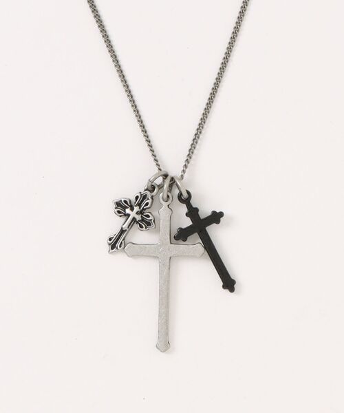 Figments(フィグメンツ)の「アンティークトリプルクロスネックレス(ネックレス・レディース・シルバー・FREE)」の2枚目の写真