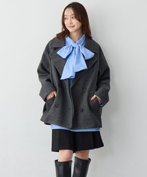 anyfee(エニフィー)の【anyfee/大きいサイズ】ミディ丈Pコート(ピーコート)