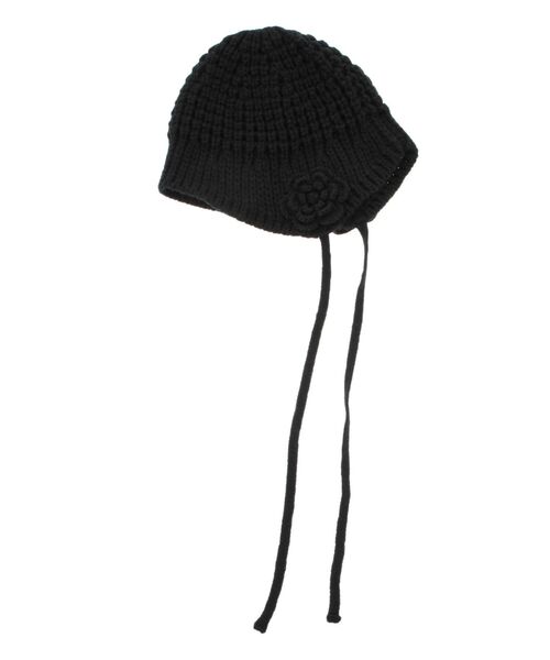 jouetie(ジュエティ)の「クロシェライクフラワーモチーフビーニー(ニットキャップ/ビーニー・レディース・アイボリー/ブラック・FREE)」の11枚目の写真