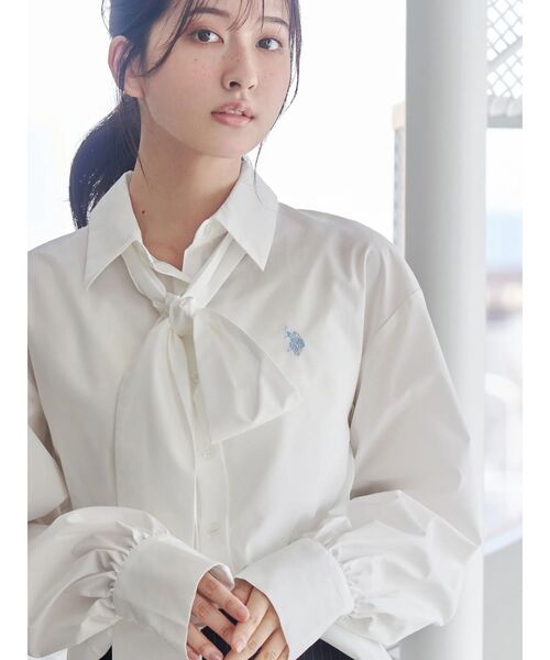 U.S. POLO ASSN.別注ビッグリボンボリュームスリーブシャツ（シャツ