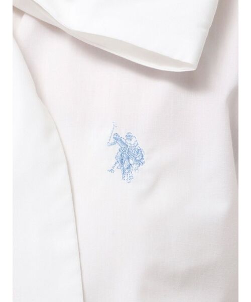 U.S. POLO ASSN.(ユーエスポロアッスン)の「U.S. POLO ASSN.別注ビッグリボンボリュームスリーブシャツ(シャツ/ブラウス・レディース・その他1/オフホワイト/ライトブルー・FREE)」の10枚目の写真