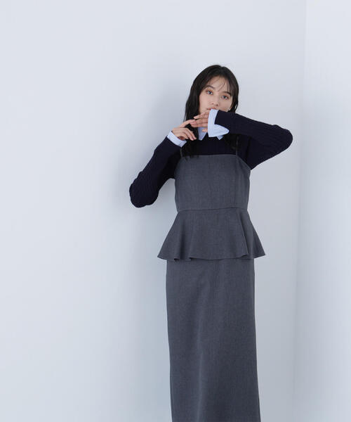 ◇ペプラムキャミジャンスカ（ジャンパースカート）｜NATURAL BEAUTY