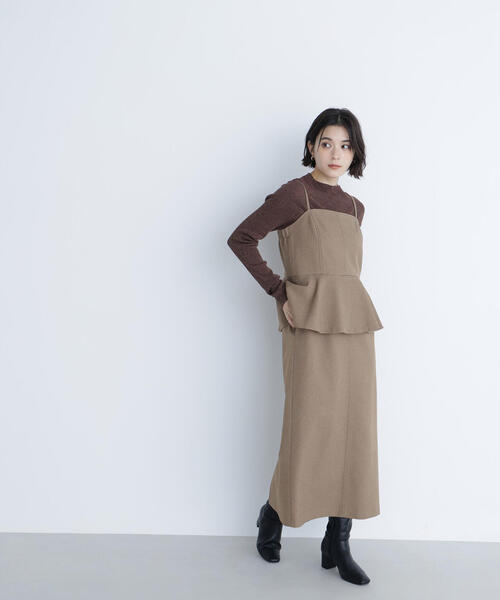 ◇ペプラムキャミジャンスカ（ジャンパースカート）｜NATURAL BEAUTY