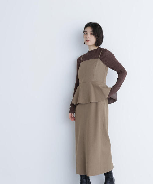 ◇ペプラムキャミジャンスカ（ジャンパースカート）｜NATURAL BEAUTY