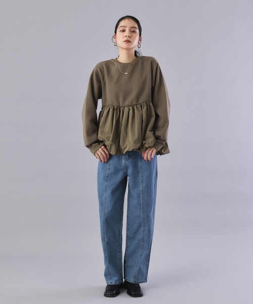 Muscat(マスカット)の「ドッキングバルーンプルオーバー(スウェット・レディース・ブラウン/ブラック・F)」の17枚目の写真