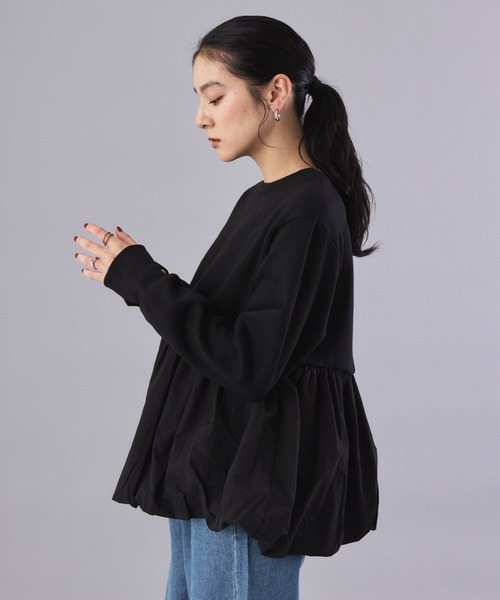 Muscat(マスカット)の「ドッキングバルーンプルオーバー(スウェット・レディース・ブラウン/ブラック・F)」の9枚目の写真