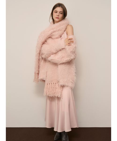 SNIDEL（スナイデル）の「サテンマーメイドキャミワンピース（ワンピース・レディース・アイボリー/ライトピンク/ネイビー・0/1）」の7枚目の写真