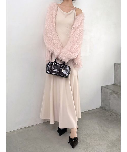 SNIDEL（スナイデル）の「サテンマーメイドキャミワンピース（ワンピース・レディース・アイボリー/ライトピンク/ネイビー・0/1）」の14枚目の写真