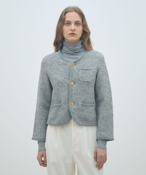 ウールツイーディー クルーネックカーディガン（カーディガン/ボレロ