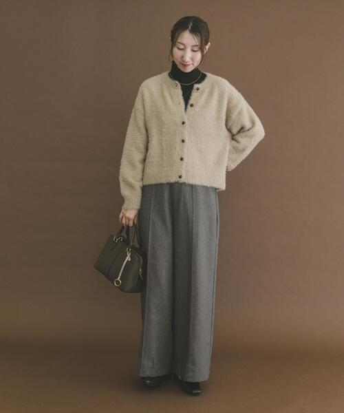 ITEMS URBANRESEARCH(アイテムズ アーバンリサーチ)の「フェザーニットカーディガン(カーディガン/ボレロ・レディース・ブラウン/ラベンダー/ライトベージュ・FREE)」の7枚目の写真