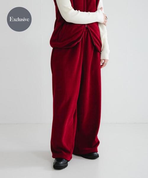 THOUSAND MILE（サウザンドマイル）の「『別注』THOUSAND MILE×URBAN RESEARCH　KNIT FREECE LONG PANTS（その他パンツ・レディース・ブラック/オフホワイト/ボルドー・MEDIUM/LARGE）」の3枚目の写真