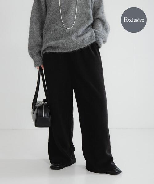 THOUSAND MILE（サウザンドマイル）の「『別注』THOUSAND MILE×URBAN RESEARCH　KNIT FREECE LONG PANTS（その他パンツ・レディース・ブラック/オフホワイト/ボルドー・MEDIUM/LARGE）」の2枚目の写真