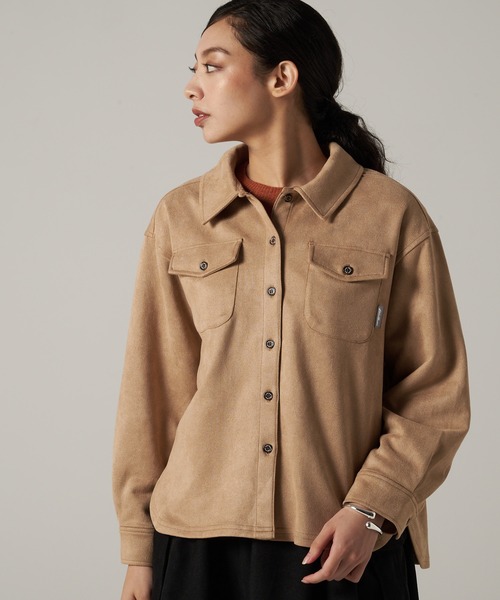 Eddie Bauer(エディーバウアー)の「スエード タッチ 長袖シャツ(シャツ/ブラウス・レディース・ブラウン/ベージュ/ブラック・L/XL/M/S)」の3枚目の写真