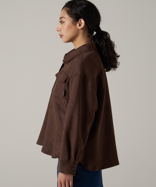 Eddie Bauer(エディーバウアー)の「スエード タッチ 長袖シャツ(シャツ/ブラウス・レディース・ブラウン/ベージュ/ブラック・L/XL/M/S)」の11枚目の写真