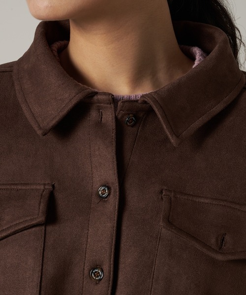 Eddie Bauer(エディーバウアー)の「スエード タッチ 長袖シャツ(シャツ/ブラウス・レディース・ブラウン/ベージュ/ブラック・L/XL/M/S)」の13枚目の写真