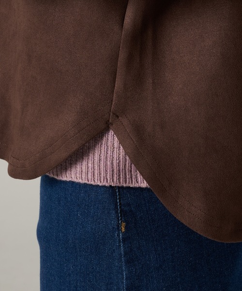 Eddie Bauer(エディーバウアー)の「スエード タッチ 長袖シャツ(シャツ/ブラウス・レディース・ブラウン/ベージュ/ブラック・L/XL/M/S)」の16枚目の写真