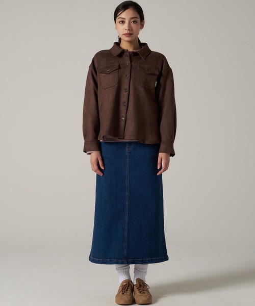 Eddie Bauer(エディーバウアー)の「スエード タッチ 長袖シャツ(シャツ/ブラウス・レディース・ブラウン/ベージュ/ブラック・L/XL/M/S)」の5枚目の写真