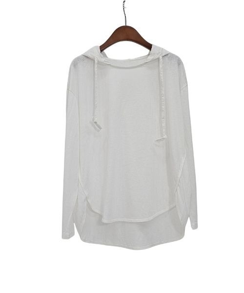 I.O.E(アイオイ)の「デイリー使いのフードシャツ(Tシャツ/カットソー・レディース・ブラック/ホワイト・FREE)」の10枚目の写真