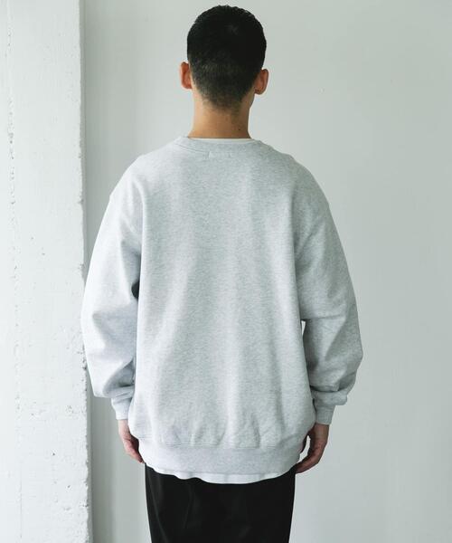 URBAN RESEARCH DOORS（アーバンリサーチドアーズ）の「裏起毛クルーネックスウェット（スウェット・メンズ・グレー系その他/チャコールグレー/グリーン系その他/ネイビー・LARGE/MEDIUM）」の13枚目の写真