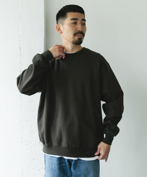 URBAN RESEARCH DOORS（アーバンリサーチドアーズ）の「裏起毛クルーネックスウェット（スウェット・メンズ・グレー系その他/チャコールグレー/グリーン系その他/ネイビー・LARGE/MEDIUM）」の16枚目の写真