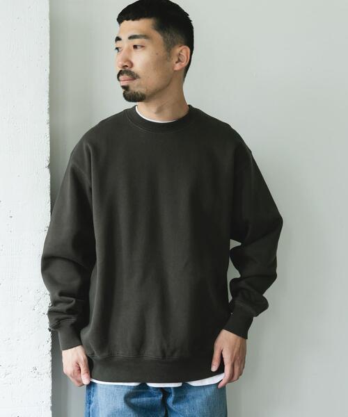 URBAN RESEARCH DOORS（アーバンリサーチドアーズ）の「裏起毛クルーネックスウェット（スウェット・メンズ・グレー系その他/チャコールグレー/グリーン系その他/ネイビー・LARGE/MEDIUM）」の18枚目の写真